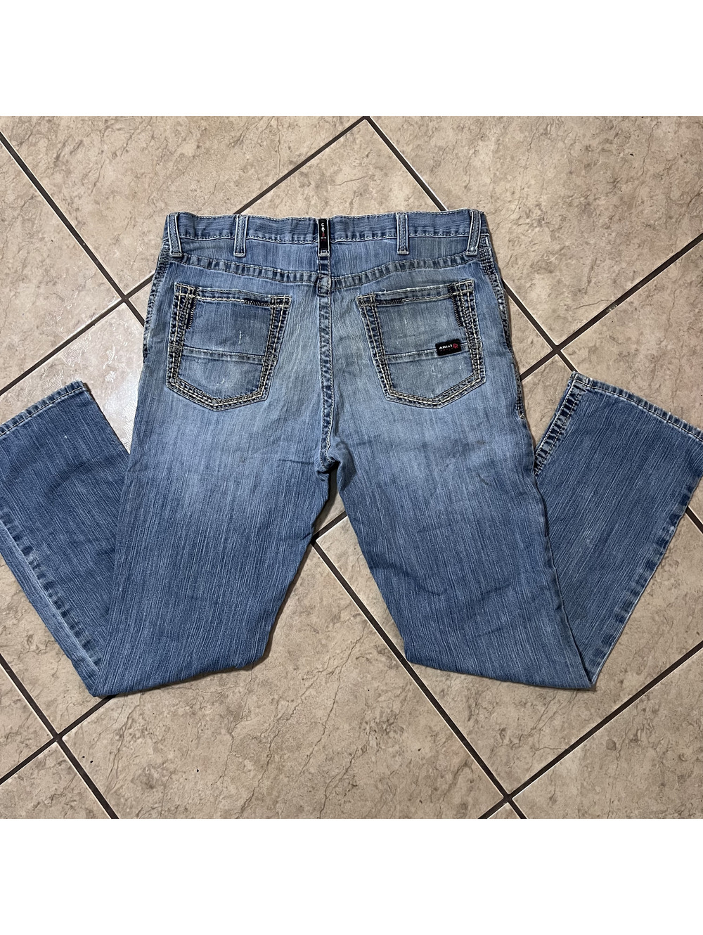 Ariat FR Flame Resistant M4 Relaxed Bootcut Western Workwear Distressed 38x34